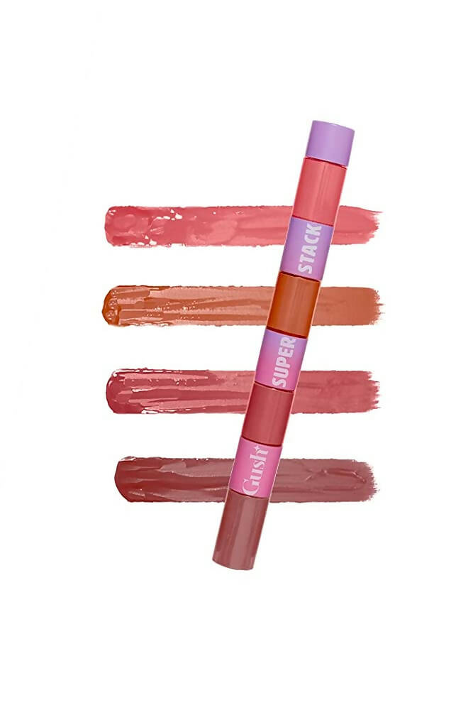 Gush Beauty X Palak Tiwari - Super Stack- Dark Nude 4-In-1 - Liquid Lipstick