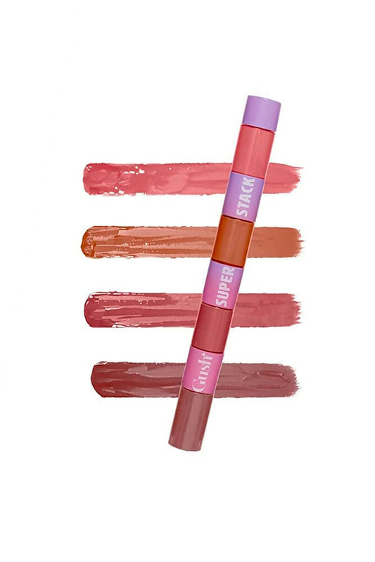 Gush Beauty X Palak Tiwari - Super Stack- Dark Nude 4-In-1 - Liquid Lipstick