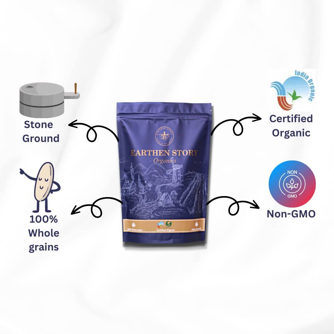 Buy Earthen Story Certified Organic Khapli Wheat Flour from DrMediCart, Ship from India to USA