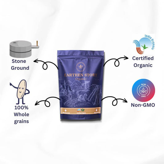 Buy Earthen Story Certified Organic Khapli Wheat Flour from DrMediCart, Ship from India to USA