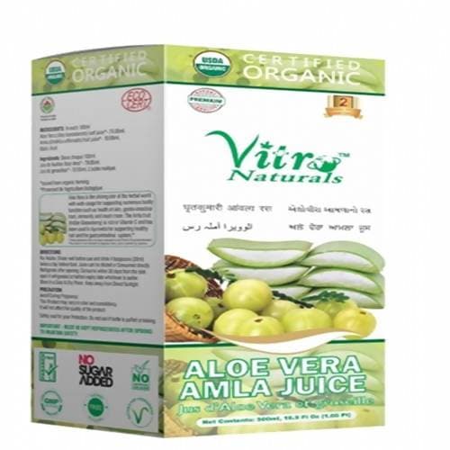 Vitro Naturals Certified Organic Aloe Vera Amla Juice