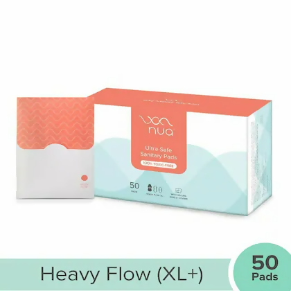 Nua Ultra Safe Sanitary Pads Heavy Flow-XL+ with Disposal Pouches