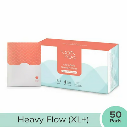 Nua Ultra Safe Sanitary Pads Heavy Flow-XL+ with Disposal Pouches