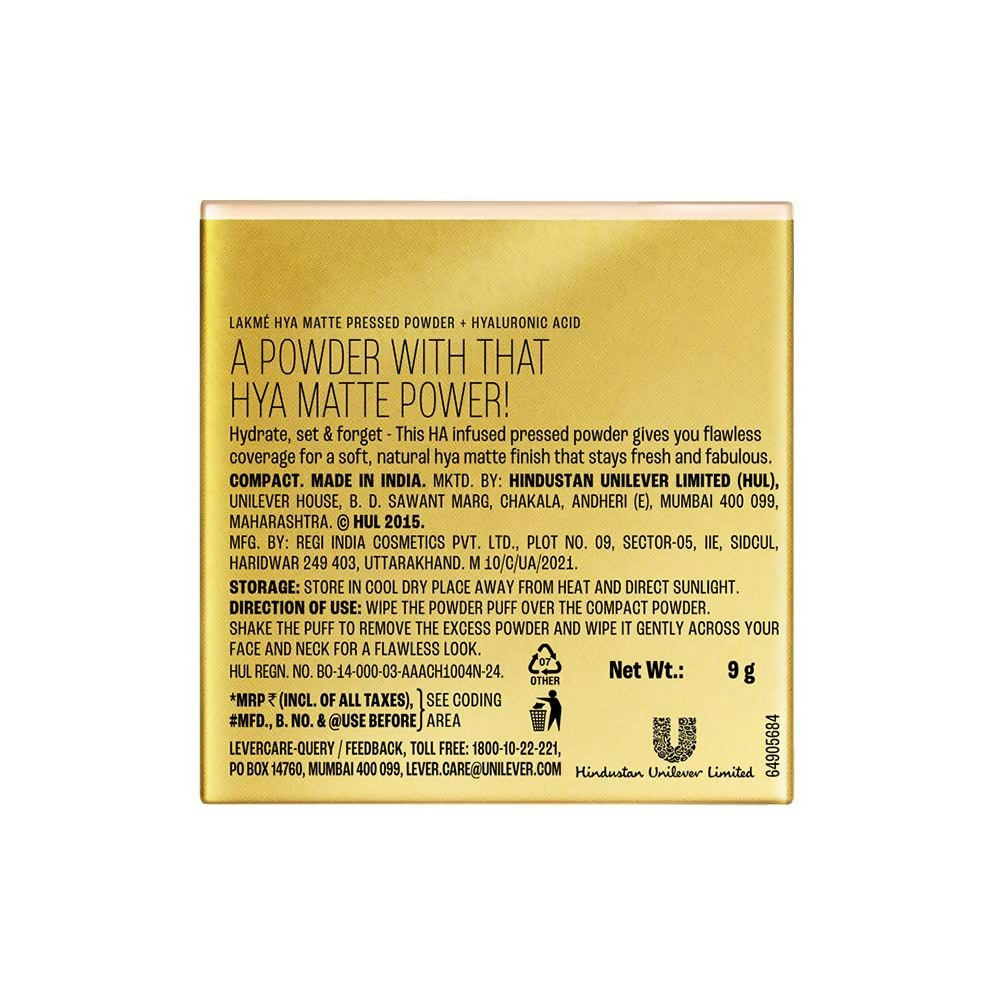 Lakme 9 To 5 Hya Matte Pressed Powder - Cinnamon