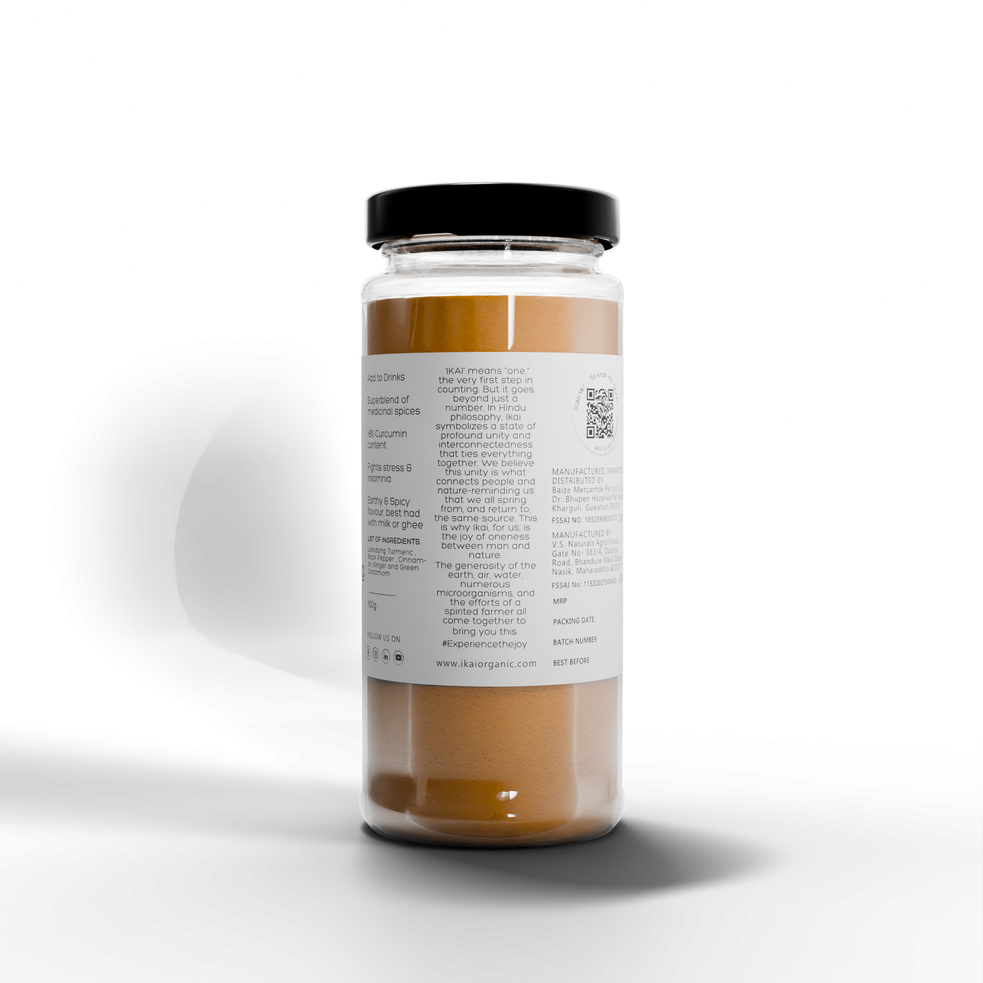 IKAI Natural Lakadong Turmeric Latte (Haldi Doodh)