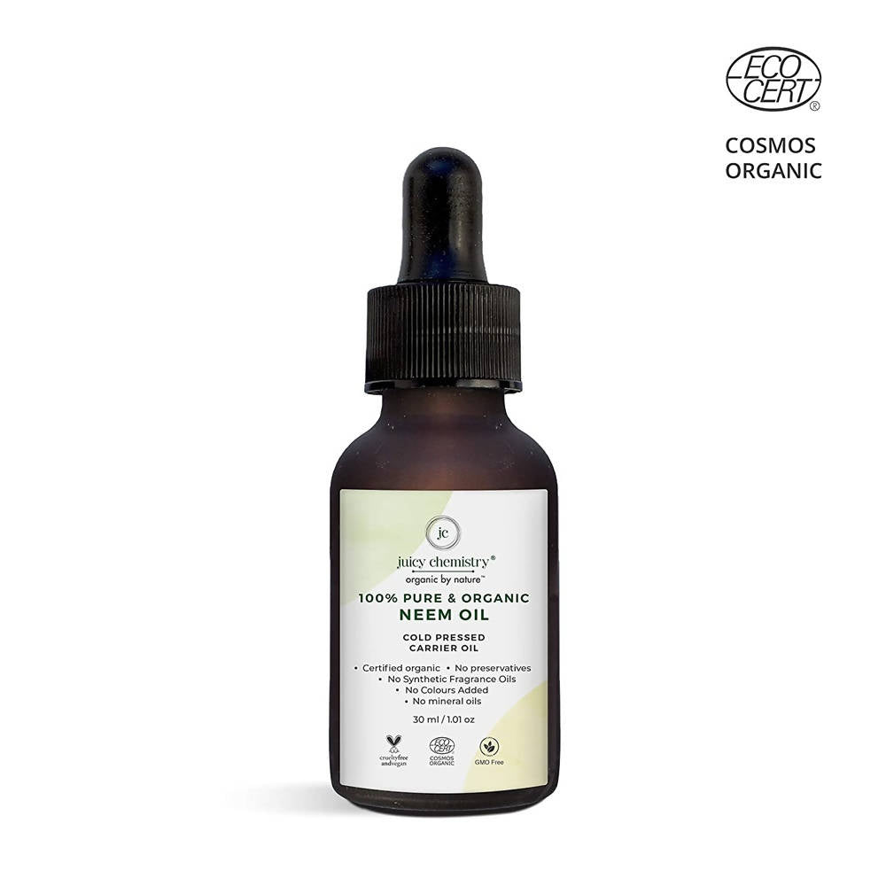 Juicy Chemistry Pure & Organic Neem Oil For Cold Pressed Carrier Oil