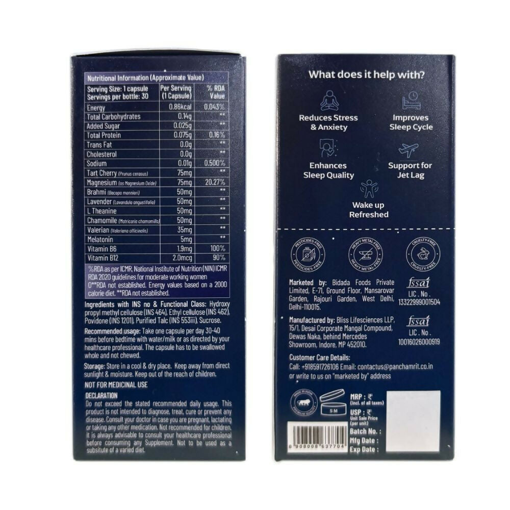 Panchamrit Sustained Release Capsules For Sleep with 5mg Melatonin