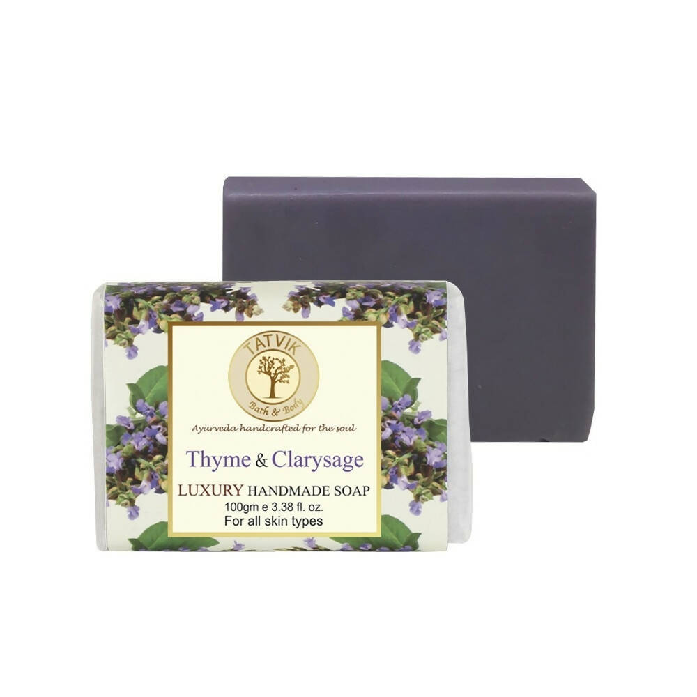 Buy Tatvik Ayurveda Thyme & Clarysage Luxury Handmade Soap from DrMediCart, Ship from India to USA