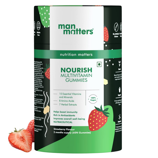 Buy Man Matters Nourish Multivitamin Gummies - Strawberry Flavour from DrMediCart, Ship from India to USA