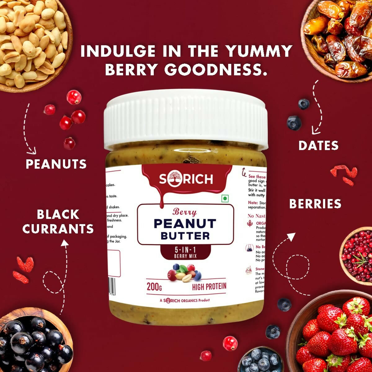 Sorich Organics All Natural Berry Creamy Peanut Buttery