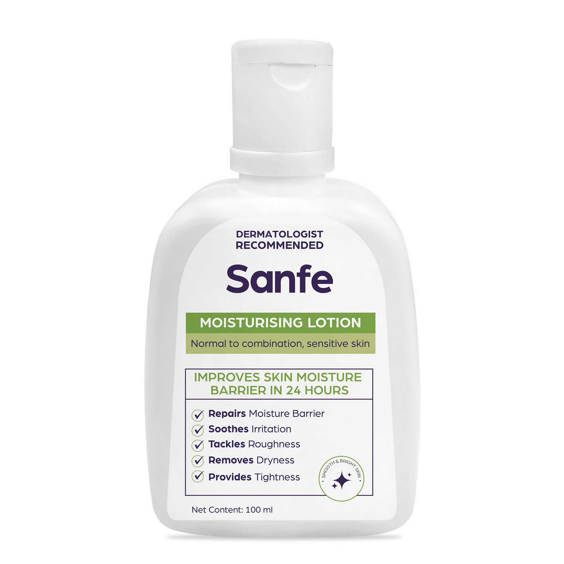 Sanfe Moisturising Lotion Improves skin moisture in 24 hour Moisturizer