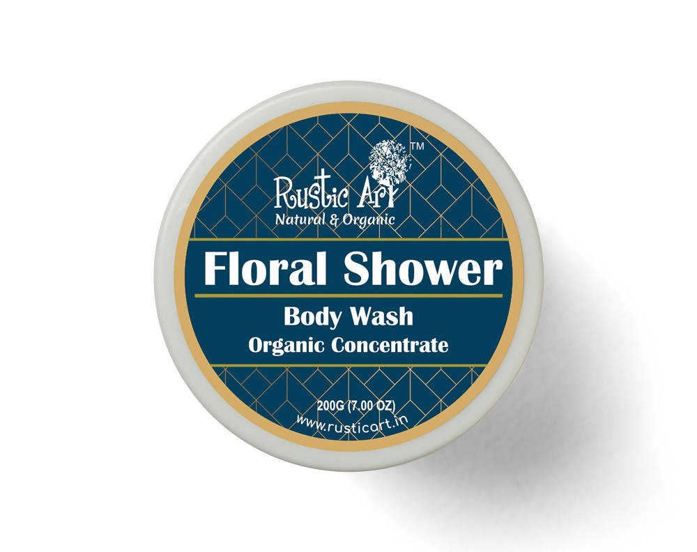 Rustic Art Floral Shower Organic Concentrate Body Wash
