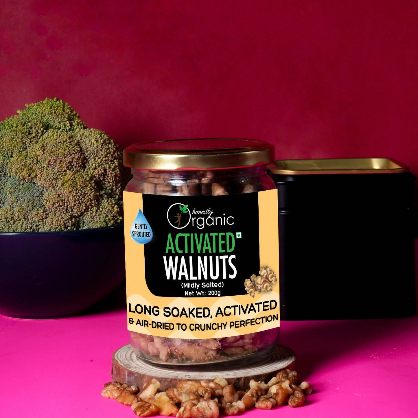D-Alive Activated/Sprouted Walnuts - Mildly Salted - Drmedicart