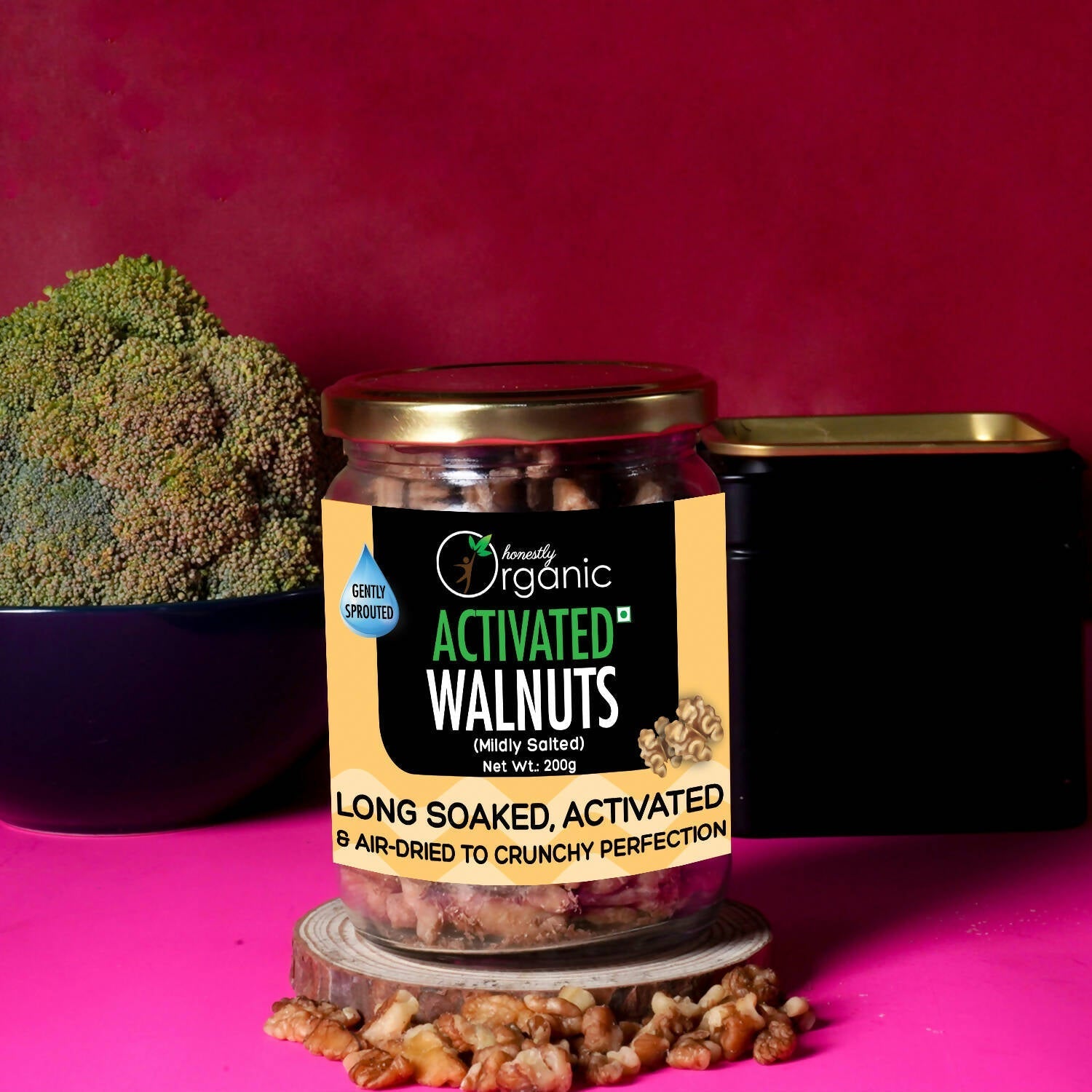 D-Alive Activated/Sprouted Walnuts - Mildly Salted - Drmedicart