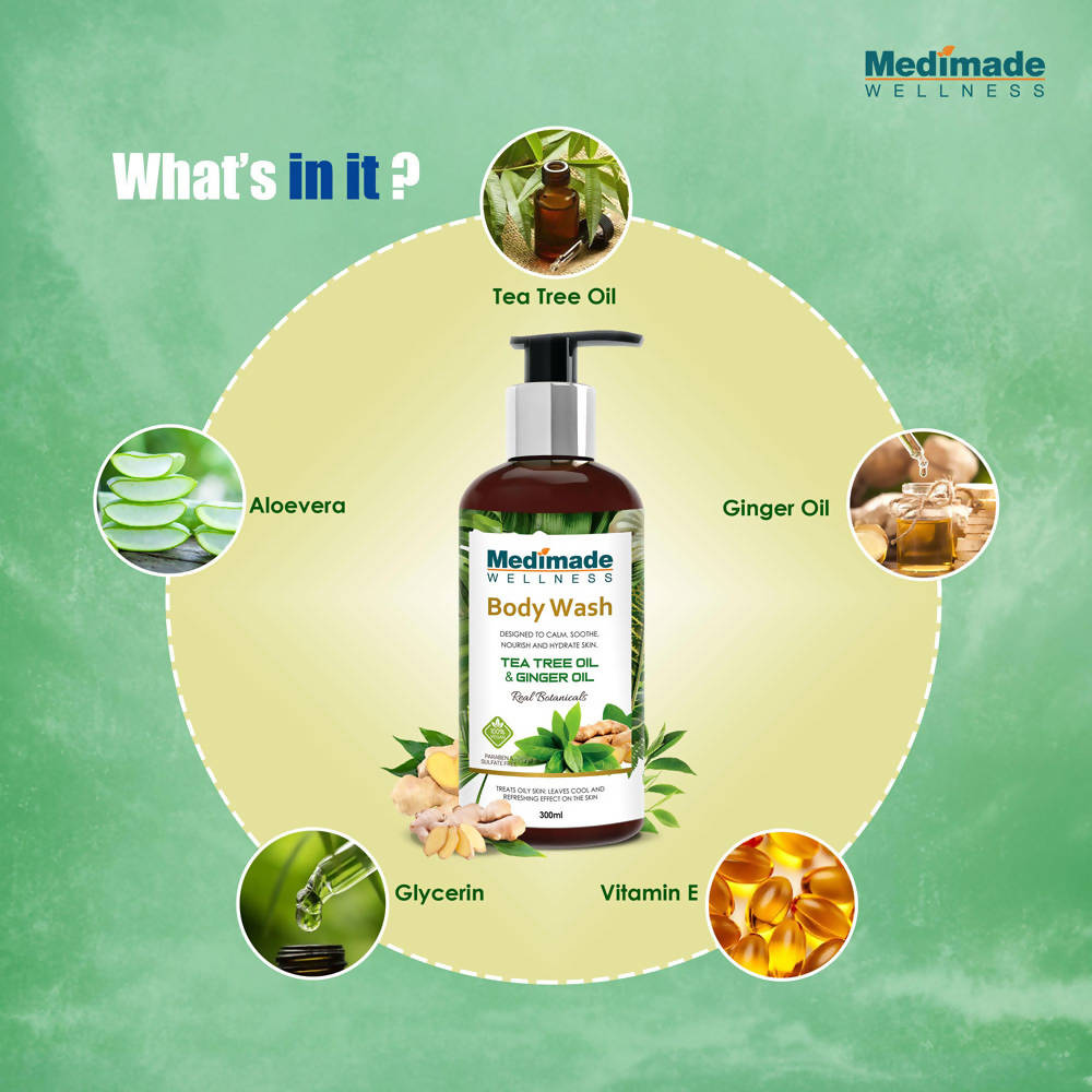 Medimade Wellness Tea Tree Oil & Ginger Oil Body Wash - DrMediCart