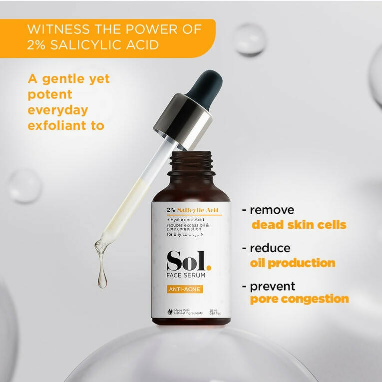 The Man Company Sol. 2% Salicylic Acid Anti-Acne Face Serum - Drmedicart