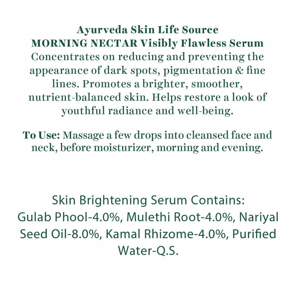 Buy Biotique Advanced Ayurveda Bio Morning Nectar Visibly Flawless Serum from DrMediCart, Ship from India to USA