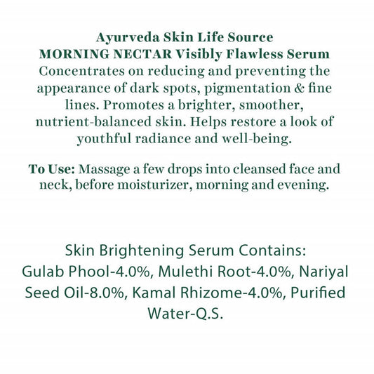 Buy Biotique Advanced Ayurveda Bio Morning Nectar Visibly Flawless Serum from DrMediCart, Ship from India to USA