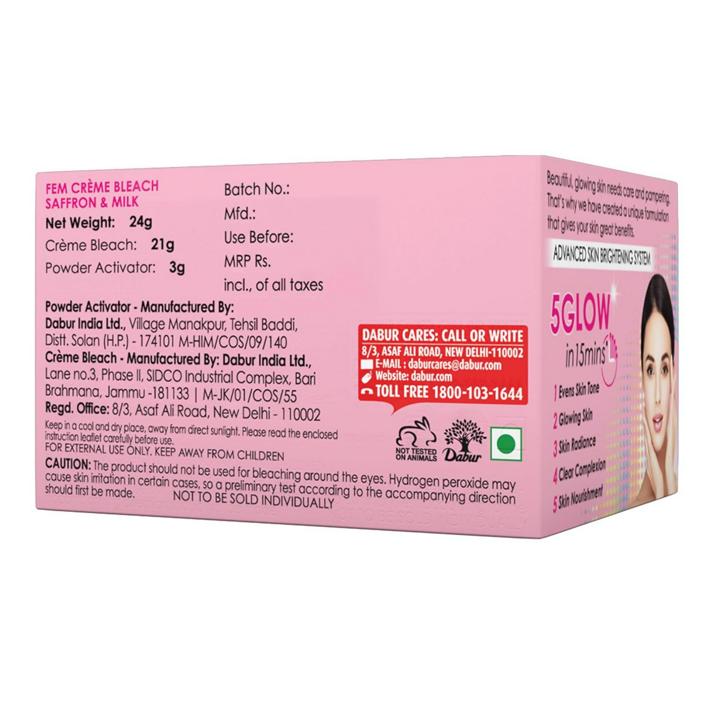 Fem Fairness (Saffron & Milk) Creme Bleach