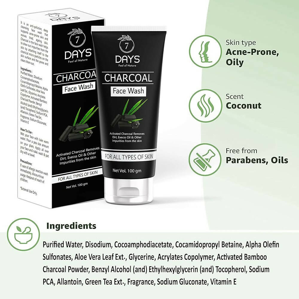 7 Days Activated Charcoal Face Wash - DrMediCart
