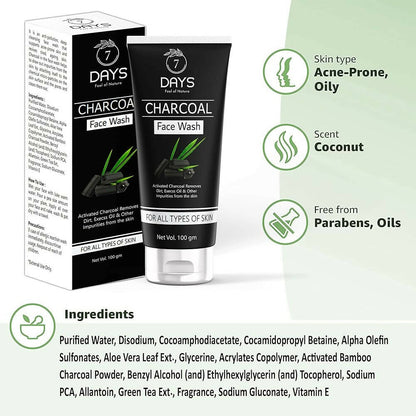 7 Days Activated Charcoal Face Wash - DrMediCart