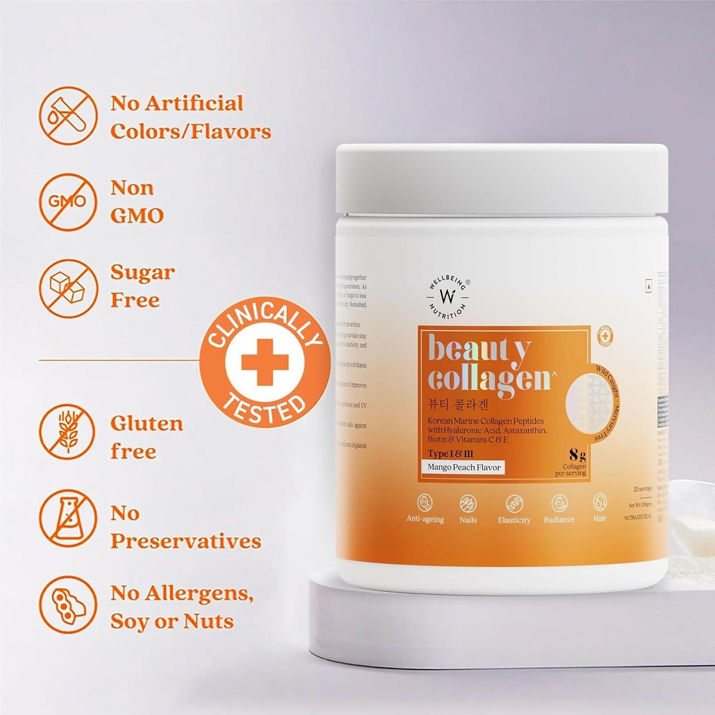 Wellbeing Nutrition Collagen & Glutathione Skin, Hair & Nails Combo