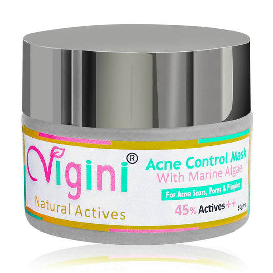 vigini natural actives anti acne clay face pack mask with marine algae for men women buy in usa