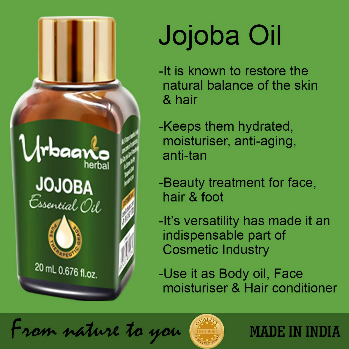 Urbaano Herbal Jojoba Essential Oil