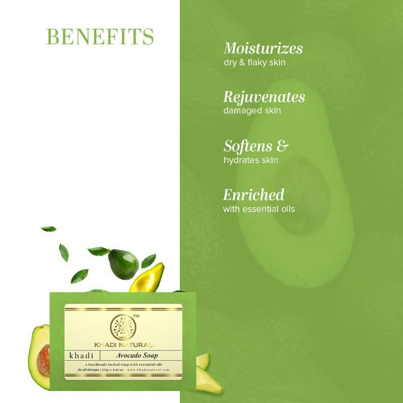 Khadi Natural Avocado Handmade Soap