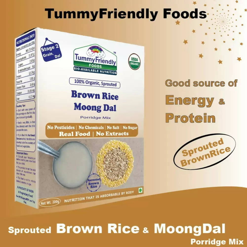 TummyFriendly Foods Certified Stage2 Ragi, Brown Rice Porridge Mixes Combo - Drmedicart