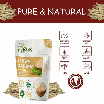 Myherb Pure Natural Organic Ashwagandha Powder