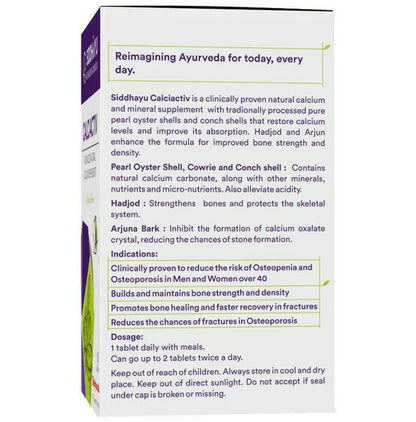 Siddhayu Ayurveda Calciactiv Advanced Natural Calcium Supplement Tablet
