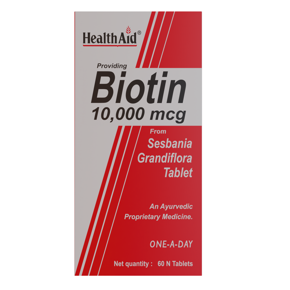 HealthAid Biotin 10000 mcg Tablets