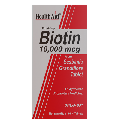 HealthAid Biotin 10000 mcg Tablets