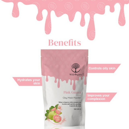 Wild Organic Pink Guvava Clay Mask Powder
