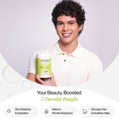 Beautywise Advanced Marine Collagen Peptides Powder - Lemon