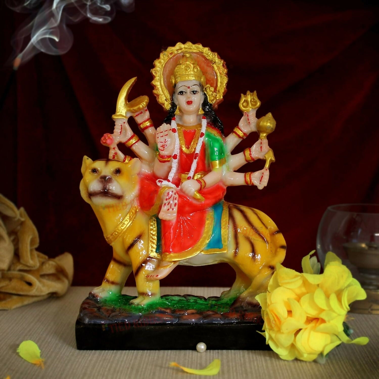 Buy Tied Ribbons Nav Durga Devi Sherawali Mata Murti Statue