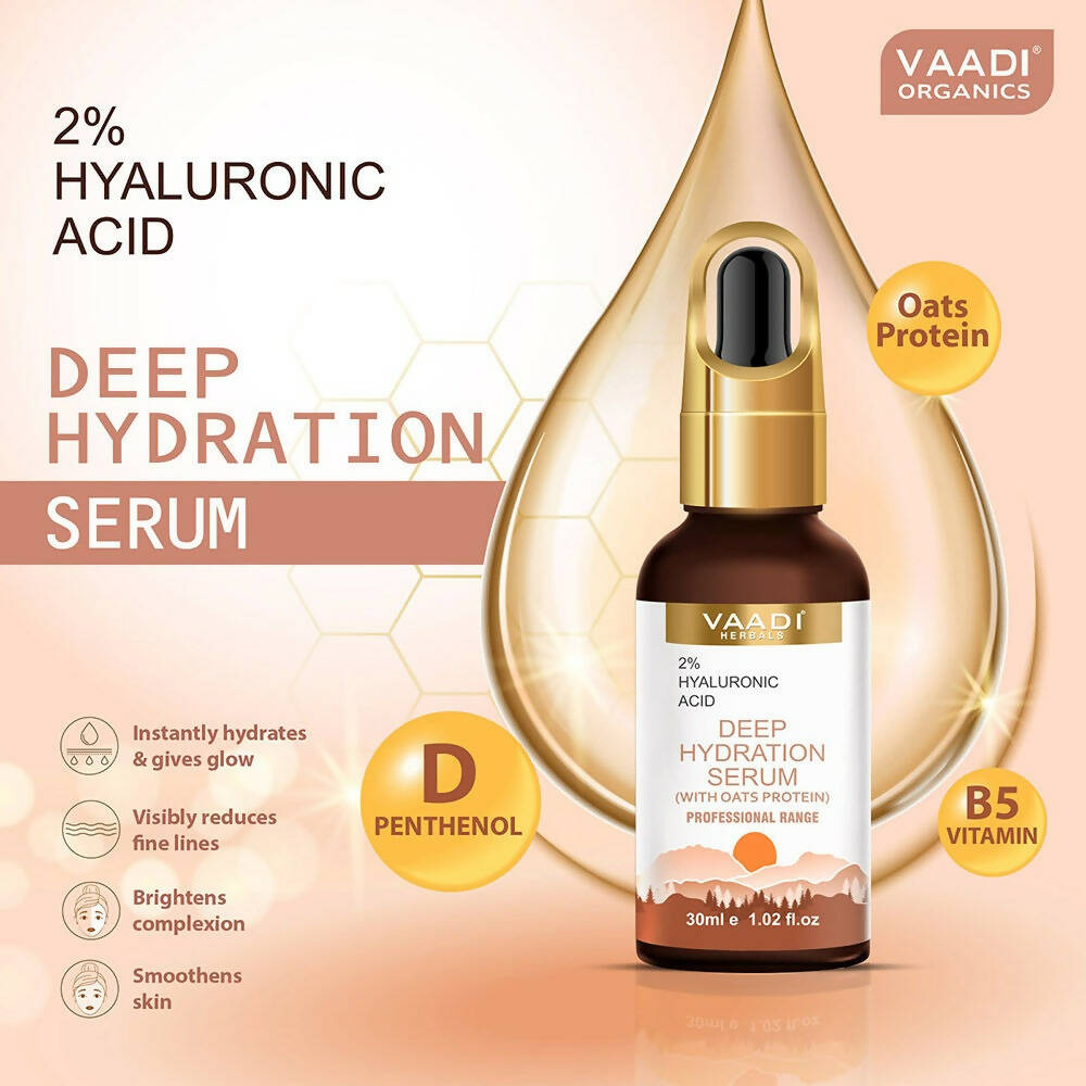 Vaadi Herbals Deep Hydration Serum With 2% Hyaluronic Acid & Oats Protein - Drmedicart