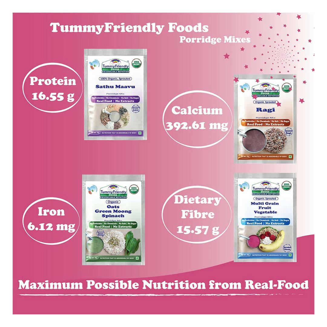 TummyFriendly Foods Organic Sprouted Porridge Mixes Combo - Drmedicart