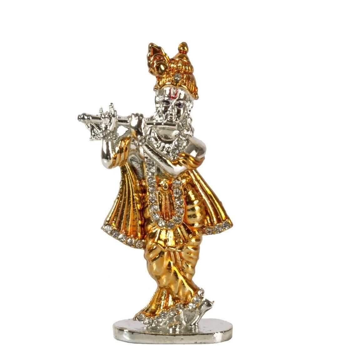 Buy Relicon Lord Krishna Idol Silver Gold Metal Statue