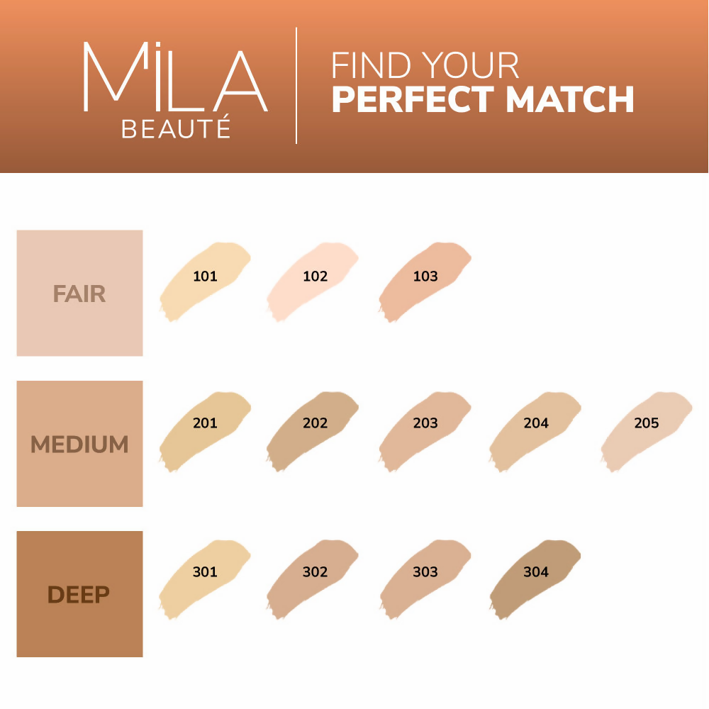 Mila Beaute Longwear Weightless Matte Finish Foundation with SPF 15 - Pure Natural