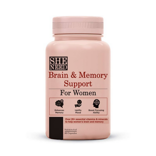 SheNeed Women’s Brain & Memory Supports Supplement Capsules