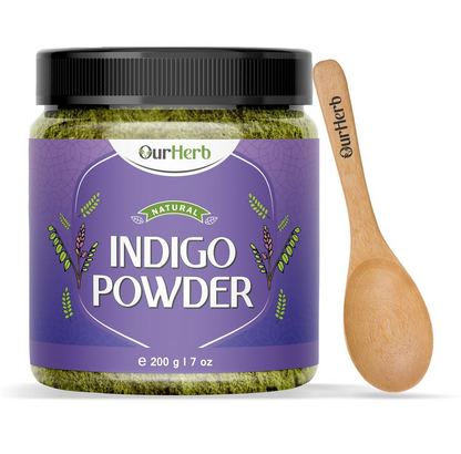OurHerb Pure & Organic Indigo Leaves Powder For Black Hair Colour