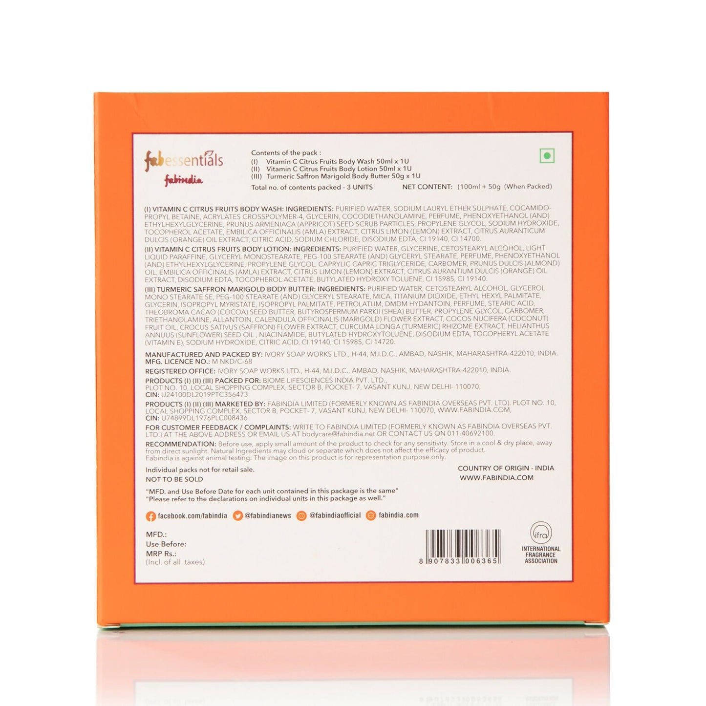Fabessentials Vitamin C Bath & Body Care Combo