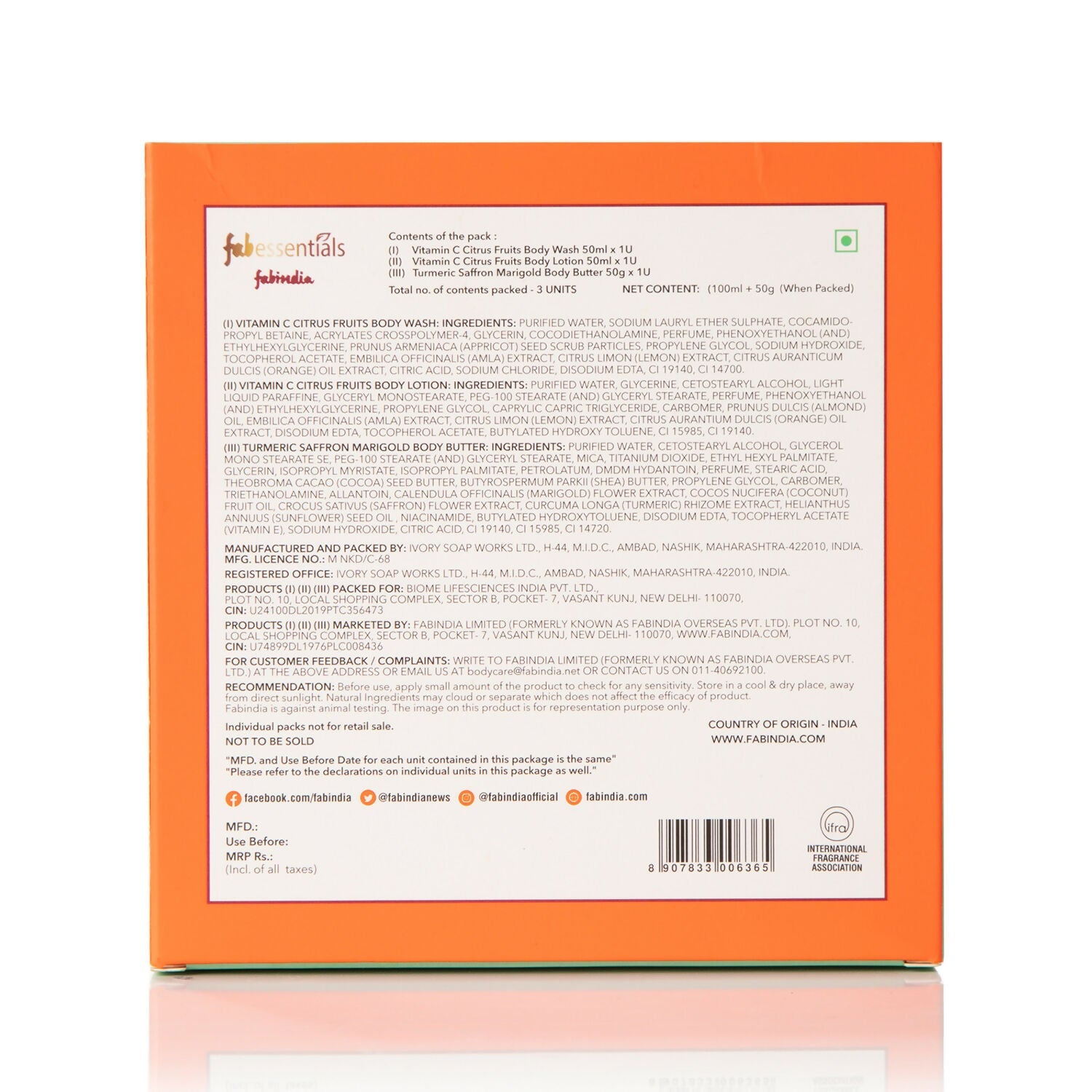 Fabessentials Vitamin C Bath & Body Care Combo
