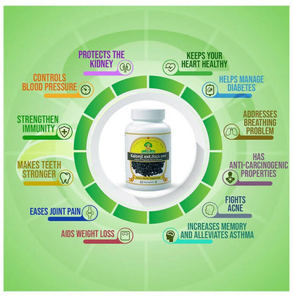 Sushrut Ayurved Good Health Kalonji Ext. Black Seed Capsules