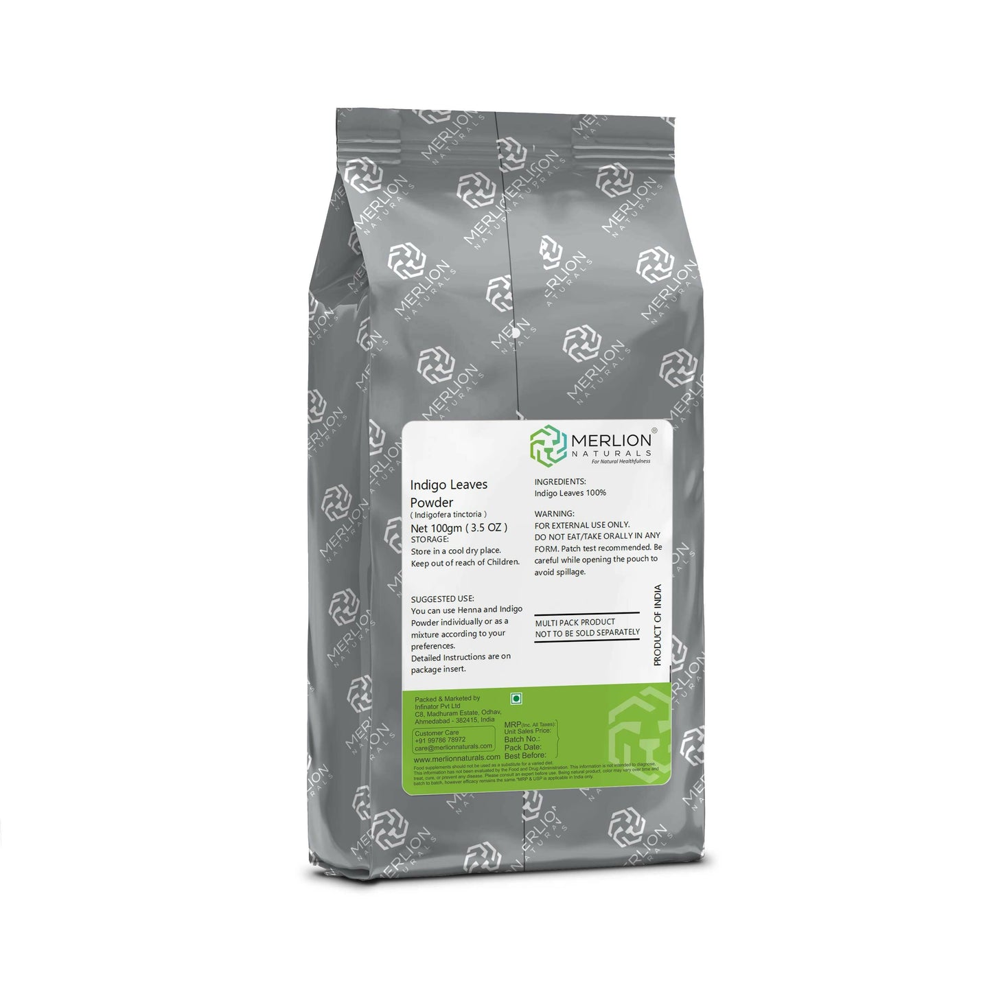 Merlion Naturals Henna and Indigo Leaves Powder Combo