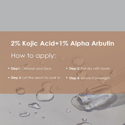 The Body Temple 2% Kojic Acid + 1% Alpha Arbutin Face Serum