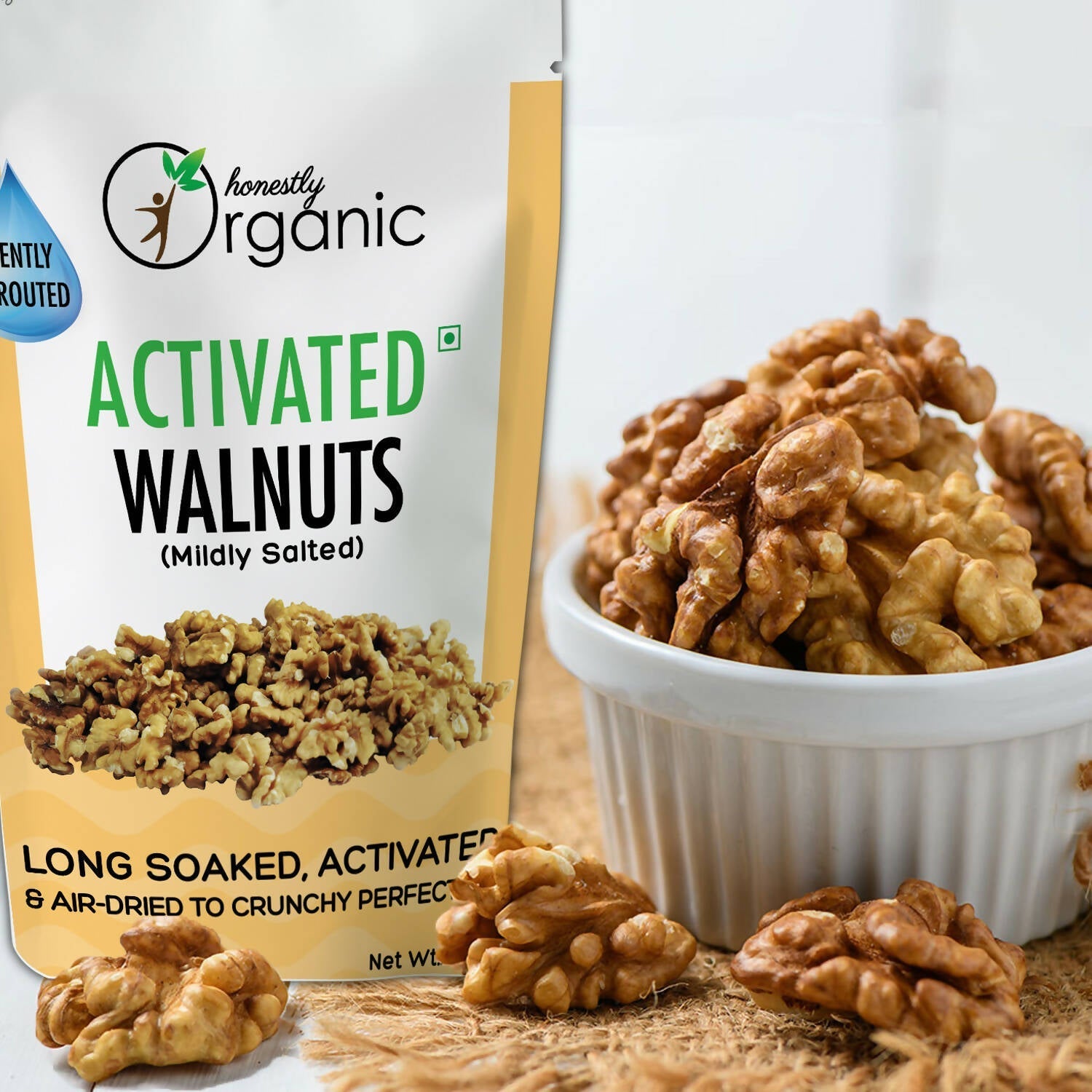 D-Alive Activated/Sprouted Walnuts - Mildly Salted - Drmedicart