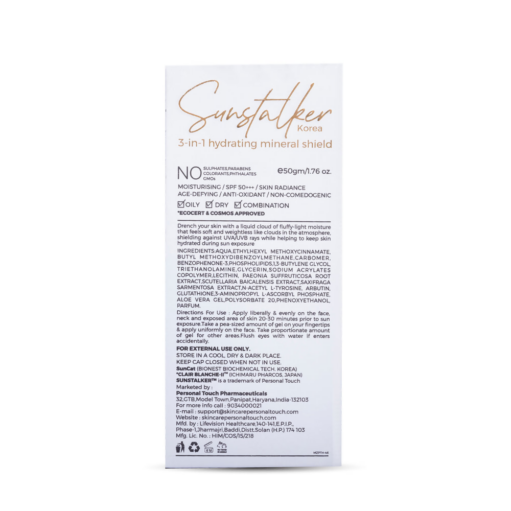 Personal Touch Sunstalker Korea 3-1 Water Based Moisturiser Serum With Sunscreen SPF50+++